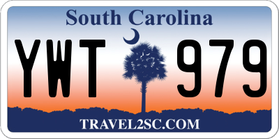 SC license plate YWT979