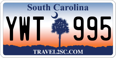 SC license plate YWT995
