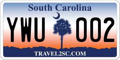 SC license plate YWU002