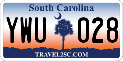 SC license plate YWU028