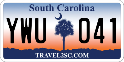 SC license plate YWU041