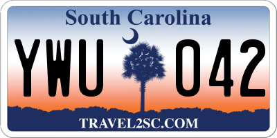 SC license plate YWU042