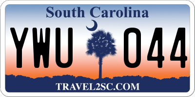 SC license plate YWU044