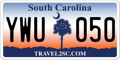SC license plate YWU050
