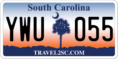 SC license plate YWU055