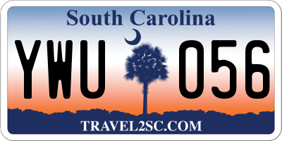 SC license plate YWU056