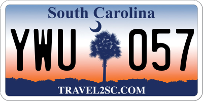 SC license plate YWU057