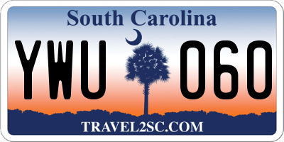 SC license plate YWU060