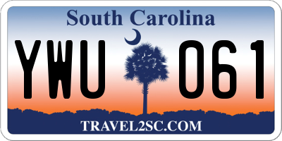 SC license plate YWU061