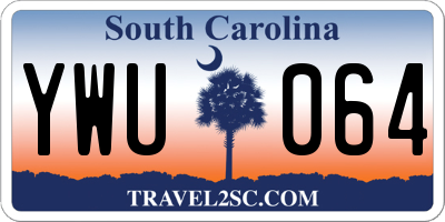 SC license plate YWU064