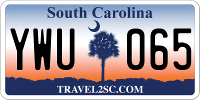 SC license plate YWU065