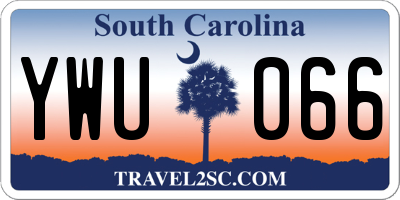 SC license plate YWU066