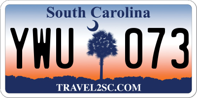 SC license plate YWU073