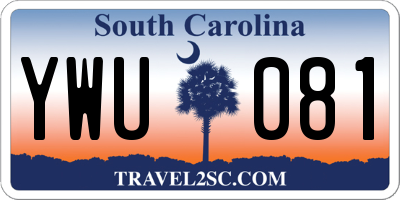 SC license plate YWU081