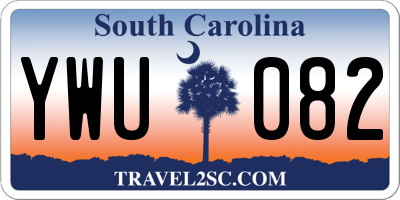 SC license plate YWU082