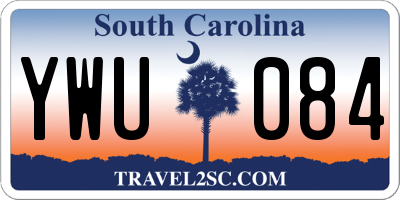 SC license plate YWU084