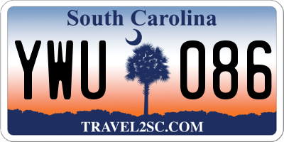 SC license plate YWU086