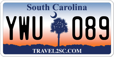 SC license plate YWU089