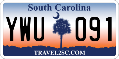 SC license plate YWU091