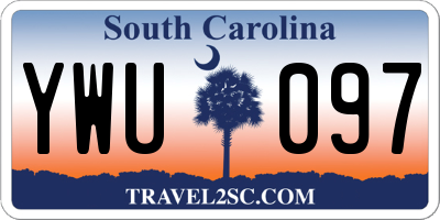 SC license plate YWU097