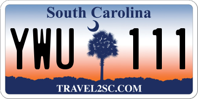 SC license plate YWU111