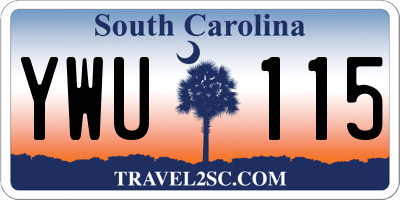 SC license plate YWU115