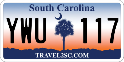 SC license plate YWU117