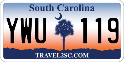 SC license plate YWU119