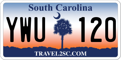 SC license plate YWU120
