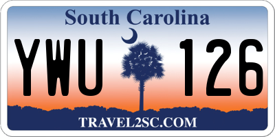 SC license plate YWU126