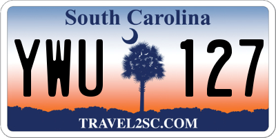 SC license plate YWU127
