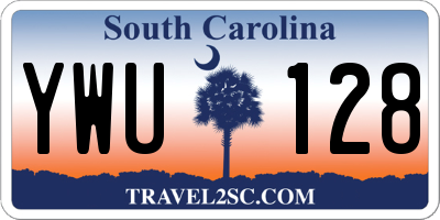 SC license plate YWU128