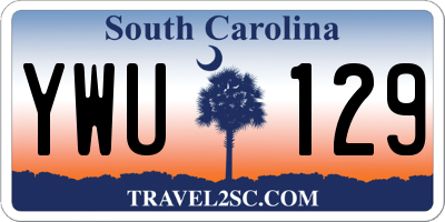 SC license plate YWU129