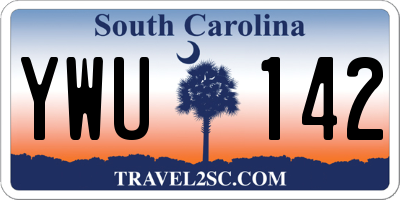 SC license plate YWU142