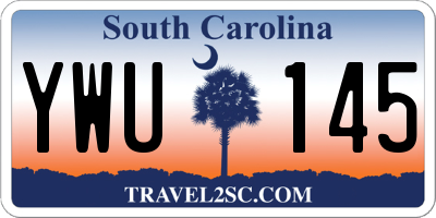 SC license plate YWU145