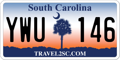 SC license plate YWU146