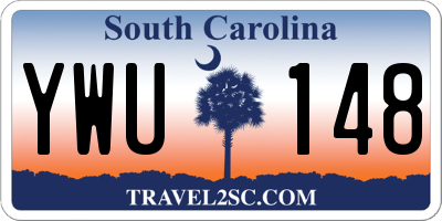 SC license plate YWU148