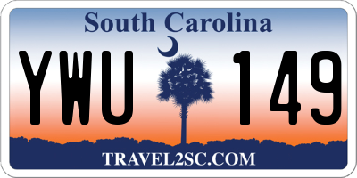 SC license plate YWU149