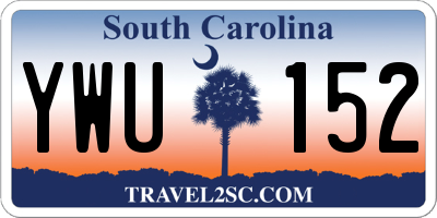 SC license plate YWU152