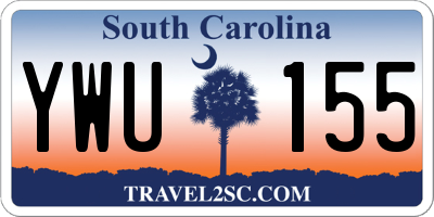 SC license plate YWU155