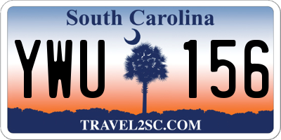 SC license plate YWU156