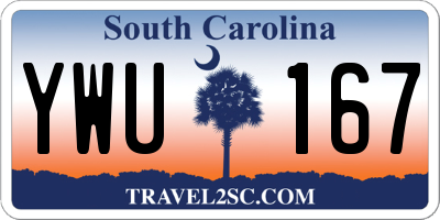 SC license plate YWU167