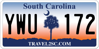 SC license plate YWU172