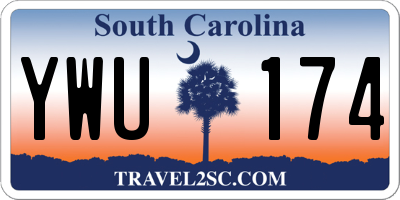 SC license plate YWU174