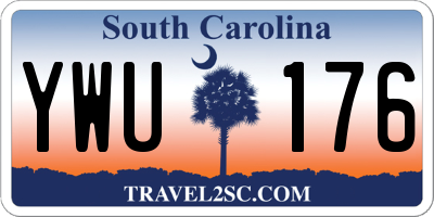 SC license plate YWU176