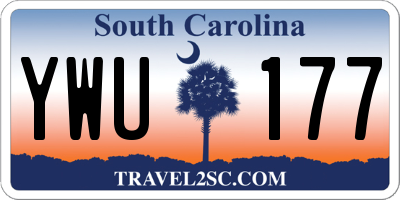 SC license plate YWU177