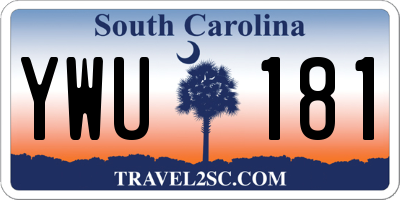 SC license plate YWU181