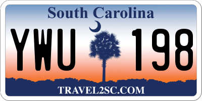 SC license plate YWU198