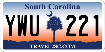 SC license plate YWU221