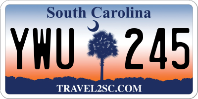 SC license plate YWU245